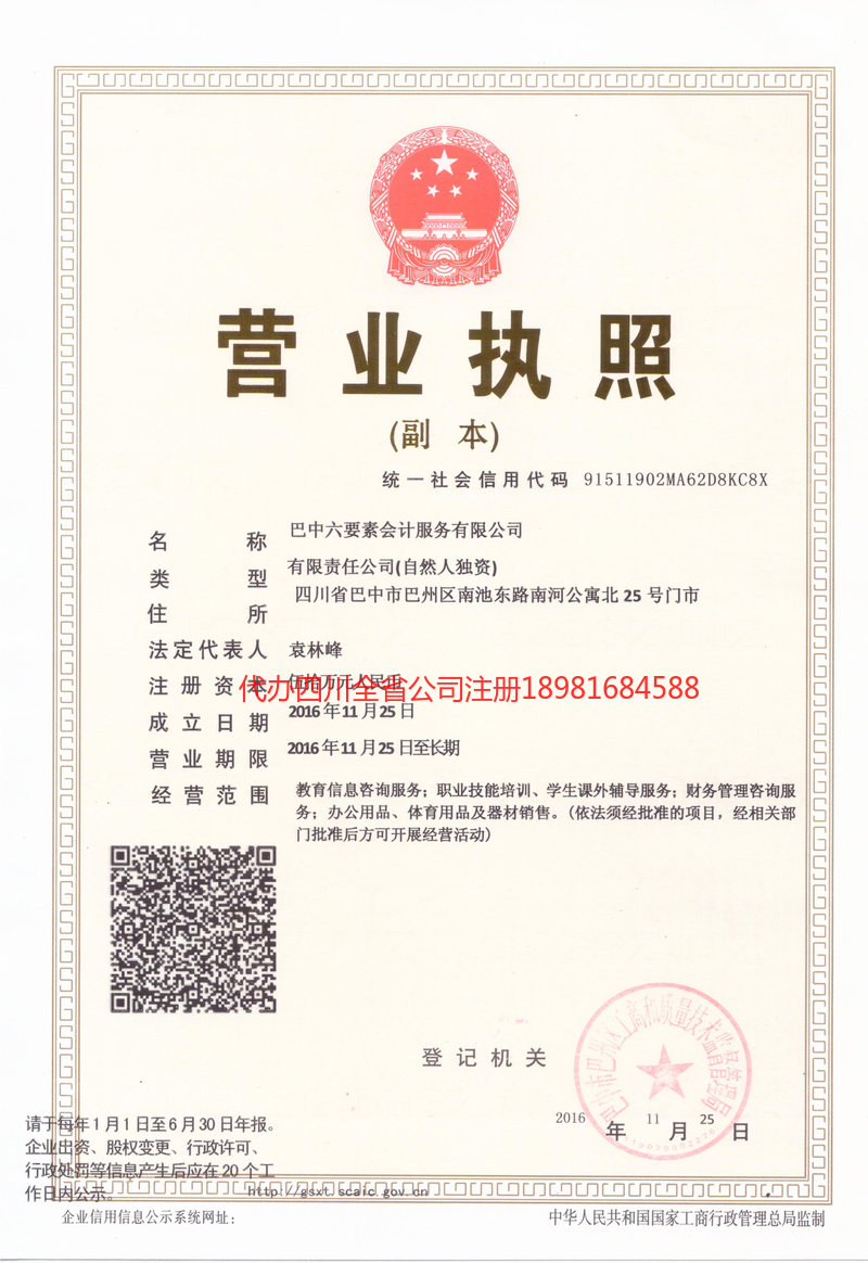 巢湖巢湖六要素会计服务有限公司